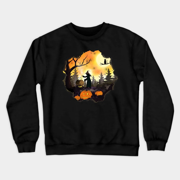 Witching Hour Crewneck Sweatshirt by Anastasiya Malakhova